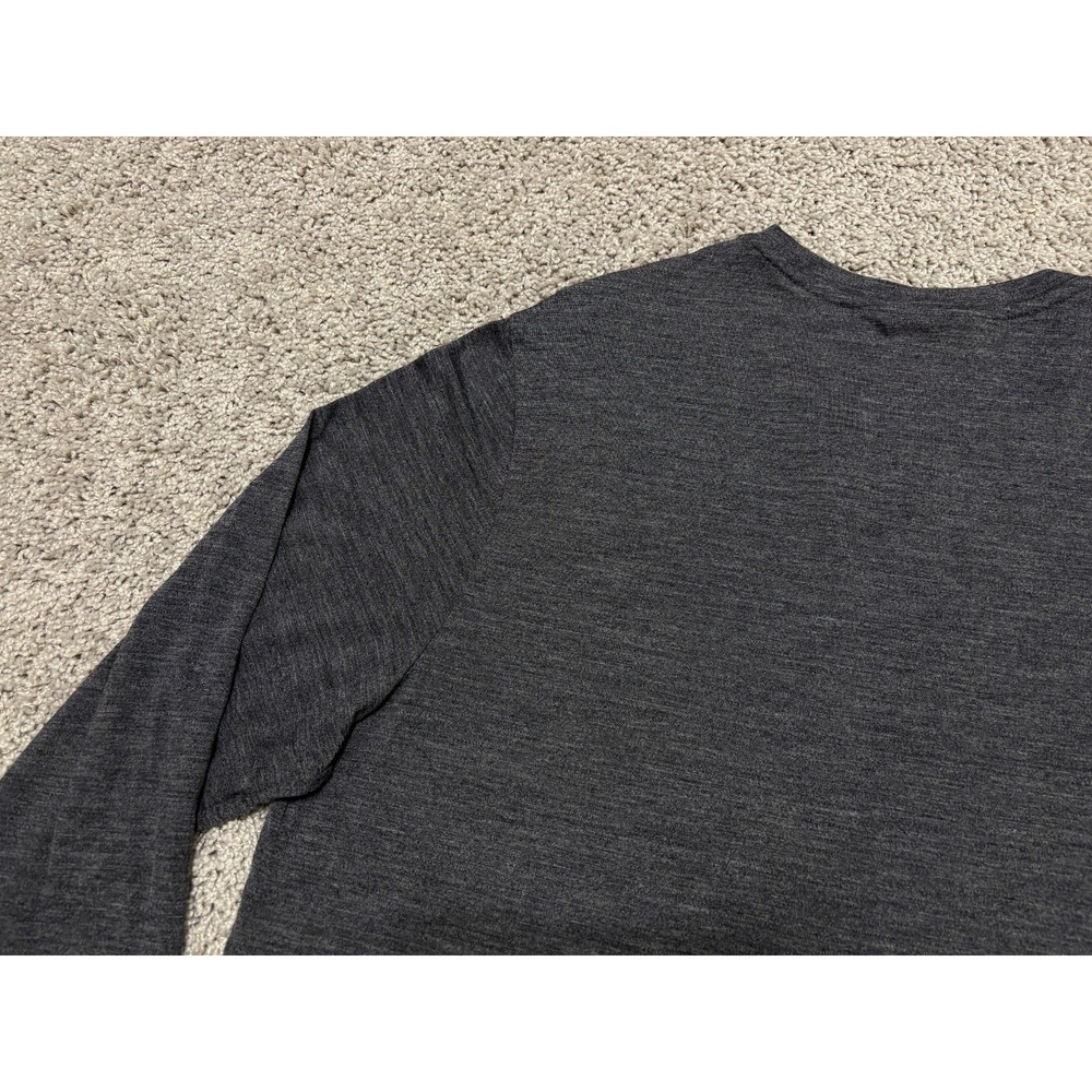 ICEBREAKER T-Shirt Cool Lite Long Sleeve Base Layer Tee Gray Performance Mens XL - Picture 7 of 15